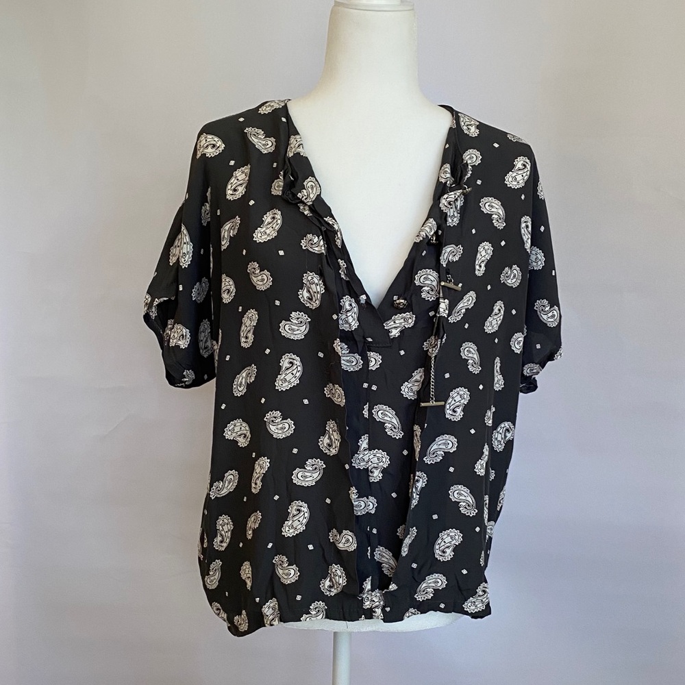 Sandro Paris Paisley Print Blouse